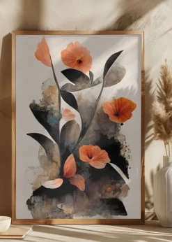 Coral Flowers Poster (21x29.7 cm (A4))