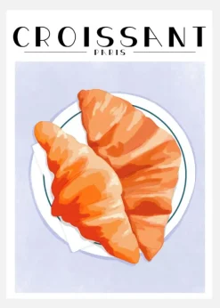 Croissant - Paris Canvastavla (30x40 cm)