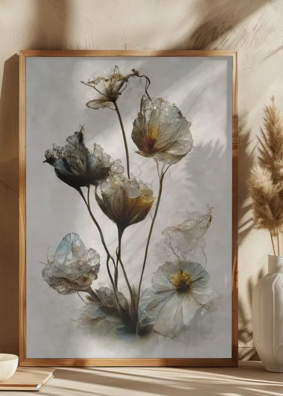 Crystal Flowers Poster (21x29.7 cm (A4))
