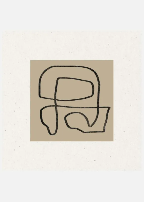 Curved Labyrinth Canvastavla (30x30 cm)