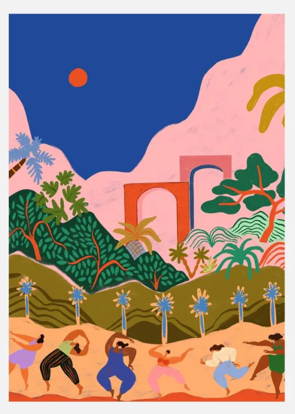 Dancing In Paradise Canvastavla (30x40 cm)