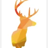 Deer - Höstfärger Canvastavla (30x40 cm)