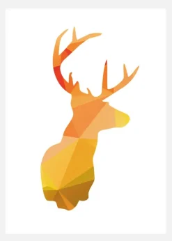 Deer - Höstfärger Canvastavla (30x40 cm)