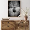 Deer With Horns Poster (21x29.7 cm (A4))