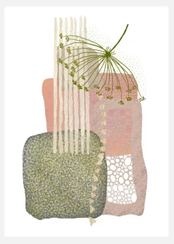 Delicate Pink And Green 3 Canvastavla (30x40 cm)