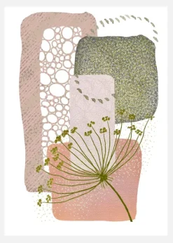 Delicate Pink And Green 2 Canvastavla (30x40 cm)