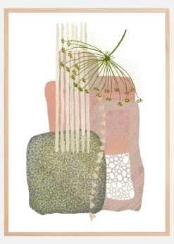 Delicate Pink and Green 3 Poster (21x29.7 cm (A4))