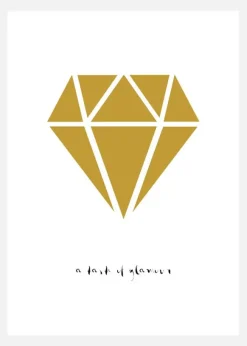 Diamant - Guld Canvastavla (30x40 cm)