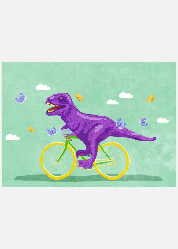 Dino Racer Canvastavla (30x40 cm)