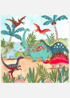 Dinosaurus Canvastavla (30x30 cm)