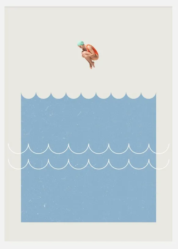 Dive In Canvastavla (30x40 cm)