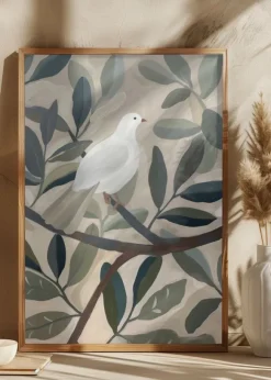 Dove In Tree Poster (21x29.7 cm (A4))