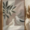 Doves On Patio Poster (21x29.7 cm (A4))