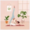 Downward Dog Canvastavla (30x30 cm)