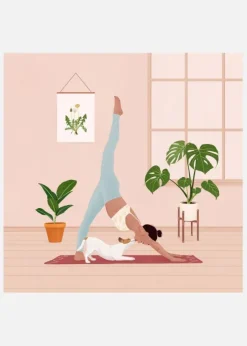 Downward Dog Canvastavla (30x30 cm)