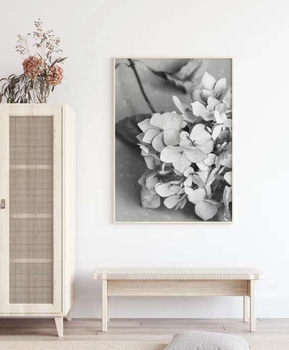 Dried Flower Bw Poster (21x29.7 cm (A4))