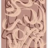 Dry Brush Abstract In Nude Canvastavla (30x40 cm)