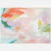 Dynamic Brushstrokes Of Orange Green And Purple Canvastavla (30x40 cm)