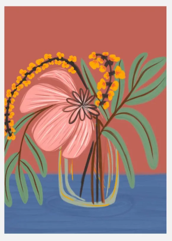 Earthen Blossom Canvastavla (30x40 cm)