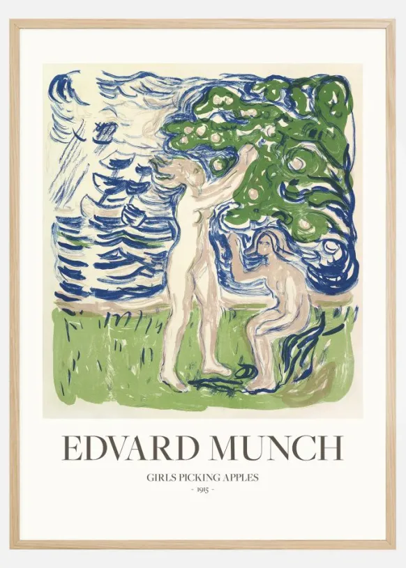 Edvard Munch - Girls Picking Apples Poster (21x29.7 cm (A4))