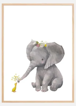 Elephant & Duck Poster (21x29.7 cm (A4))