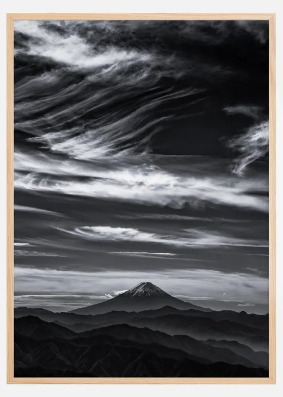 Expressive clouds Fuji Poster (21x29.7 cm (A4))