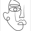 Face Line I Canvastavla (30x40 cm)