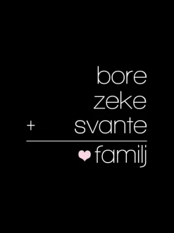 Familjeekvation Svart - 3 Namn (21x29,7 cm (A4))