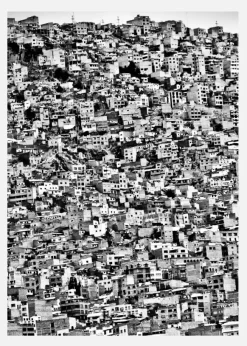 Favela Village In El Alto La Paz Bolivia Canvastavla (30x40 cm)