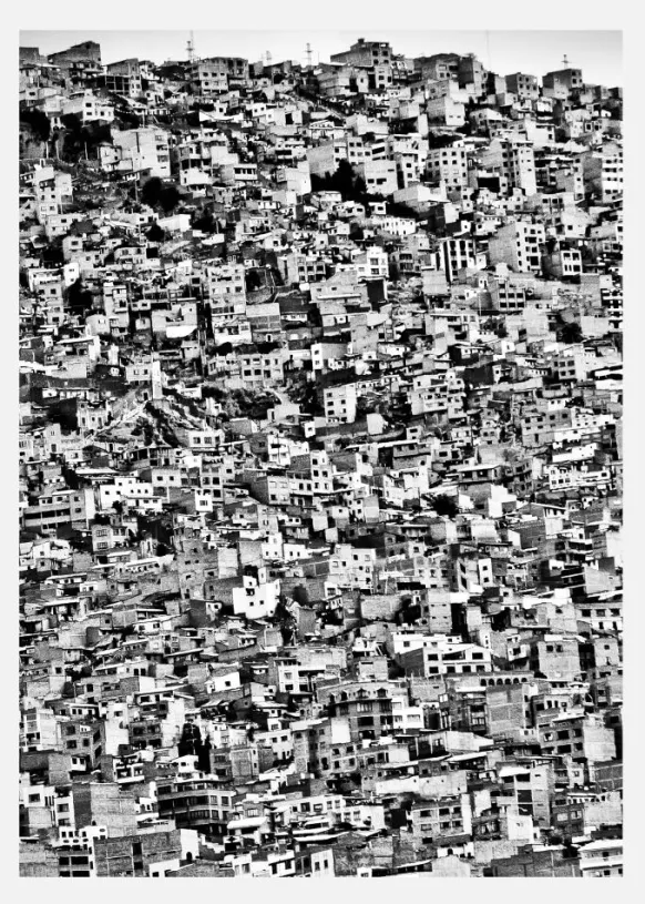 Favela Village In El Alto La Paz Bolivia Canvastavla (30x40 cm)