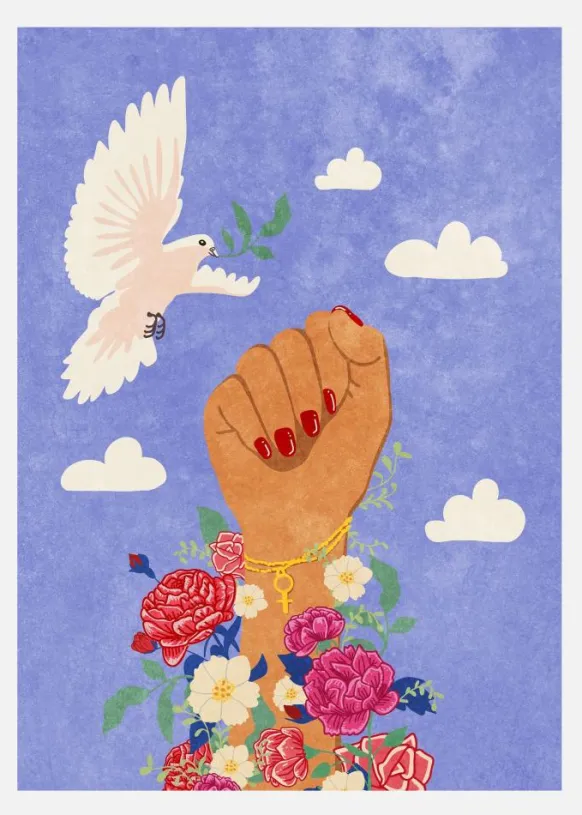 Feminist Fist Canvastavla (30x40 cm)