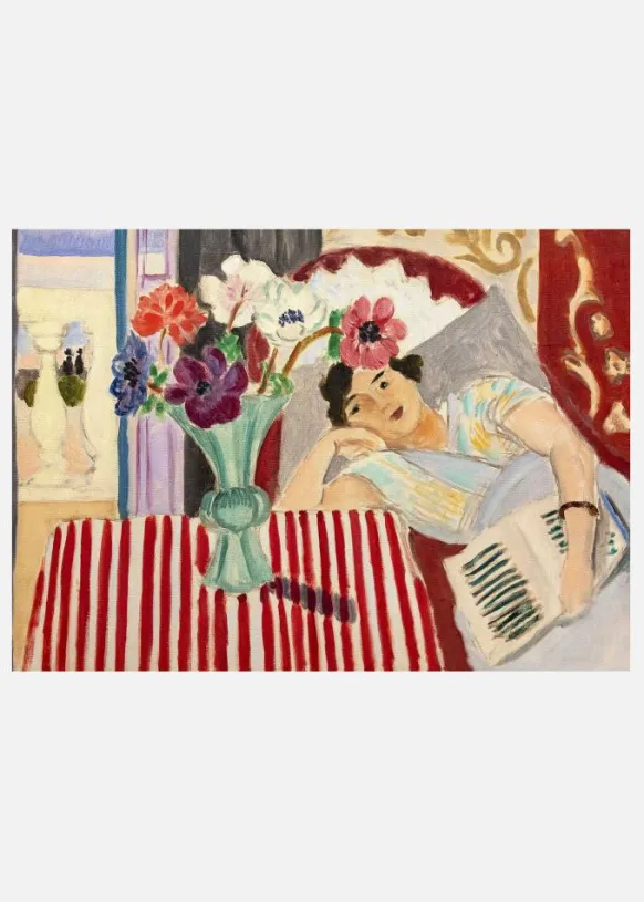 Femme Et Anacmones - Henri Matisse Canvastavla (30x40 cm)