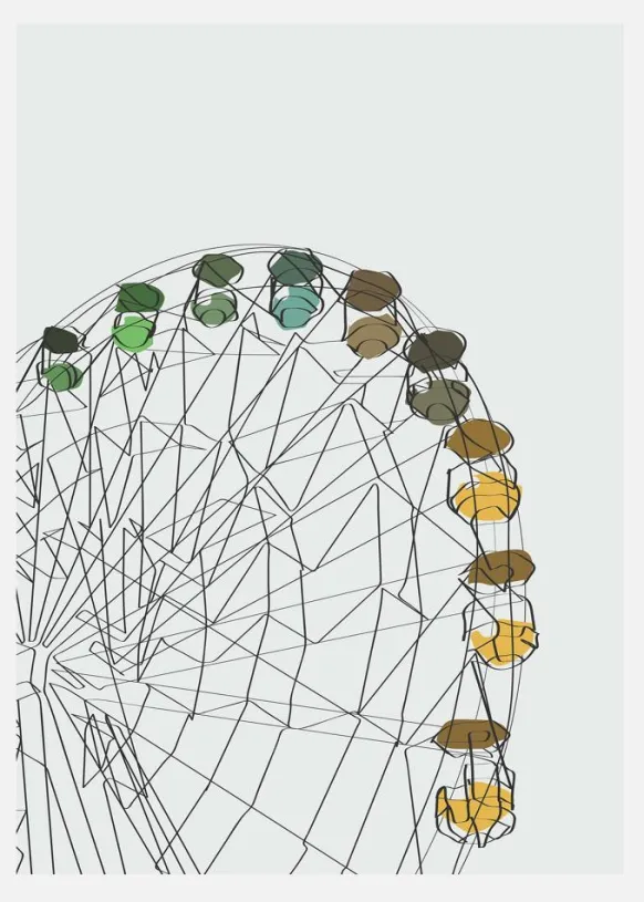 Ferris Wheel Canvastavla (30x40 cm)