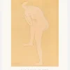 Figure Bending Forward With Right Knee Raised Canvastavla (30x40 cm)