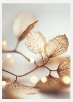 Filigree Leafs Canvastavla (30x40 cm)