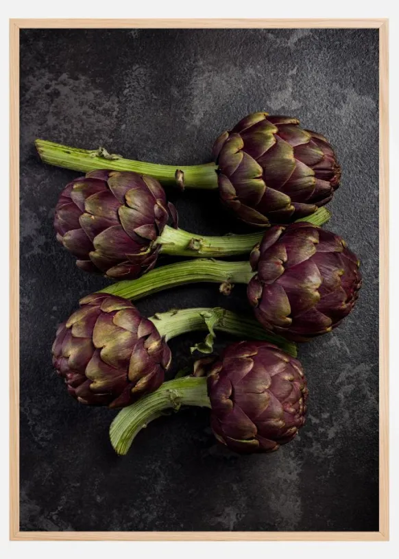 Five Artichoke Poster (21x29.7 cm (A4))