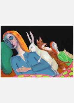 Five In The Bed Canvastavla (30x40 cm)