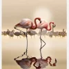 Flamingos Canvastavla (30x40 cm)