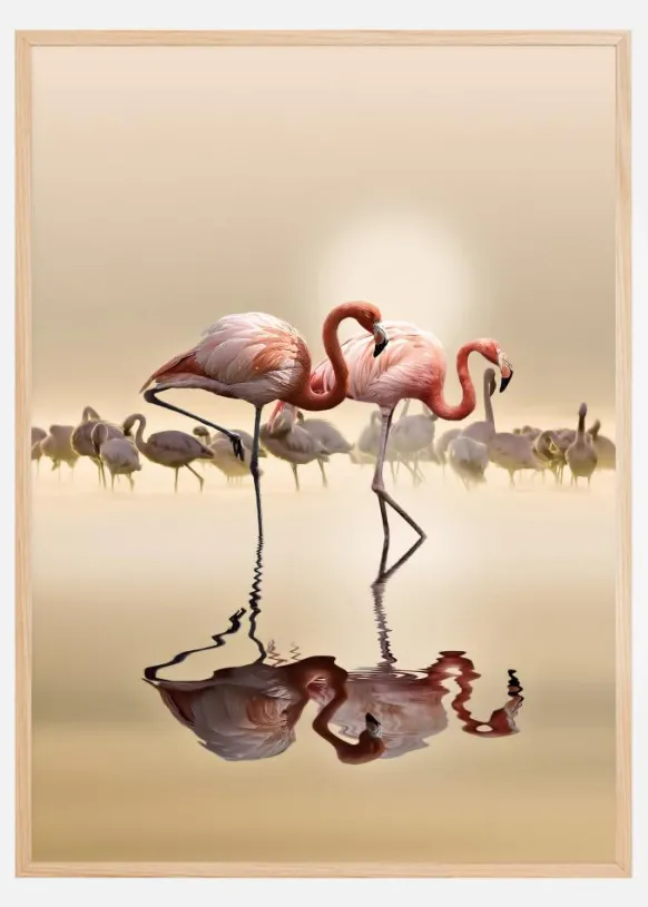 FLAMINGOS Poster (21x29.7 cm (A4))