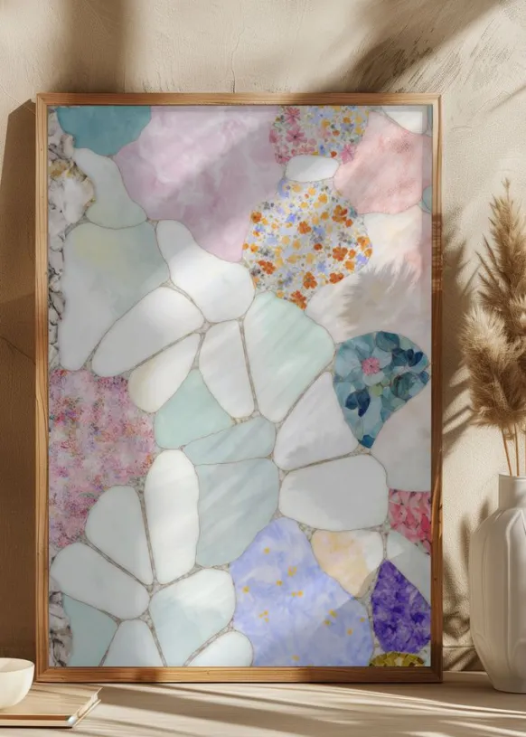 Floral Mosaic Poster (21x29.7 cm (A4))