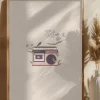 Floral vintage radio Poster (21x29.7 cm (A4))