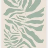Flower Art Green Canvastavla (30x40 cm)