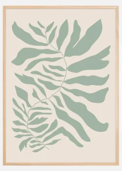 Flower Art Green Poster (21x29.7 cm (A4))