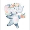 Flower Elephant Canvastavla (30x40 cm)