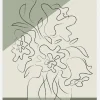 Flower Green Canvastavla (30x40 cm)