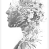 Flower Lady Canvastavla (30x40 cm)