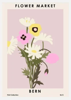 Flower Market Bern Canvastavla (30x40 cm)