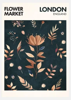 Flower Market - London Canvastavla (30x40 cm)