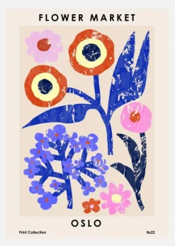 Flower Market. Oslo Canvastavla (30x40 cm)