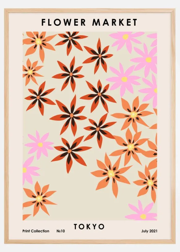Flower Market Tokyo Poster (21x29.7 cm (A4))